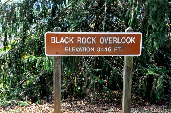 Black Rock Overlook Elevation sign